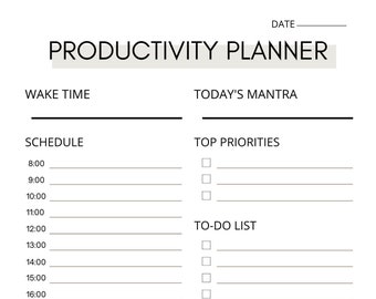 生産性プランナー - 印刷可能