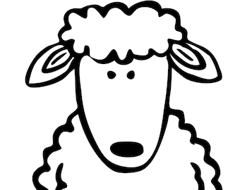 かわいい羊の塗り絵