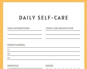 毎日のセルフケア - 印刷可能
