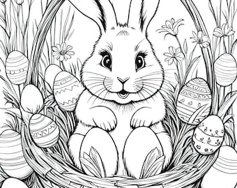 イースターの塗り絵（印刷可能）
