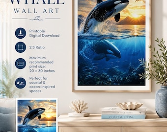 Orca Whale Wall Art Printable