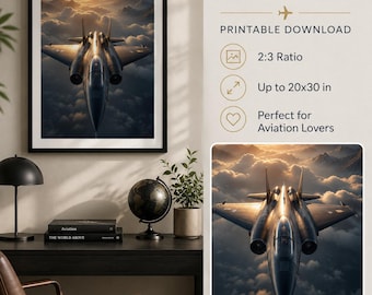 Fighter Jet Wall Art Printable