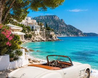 Mediterranean Classic Car Wall Art