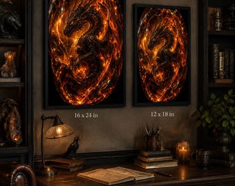 Amber Dragon Wall Art