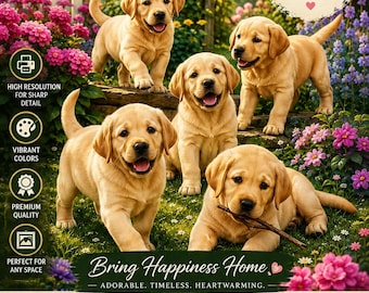 Labrador Retriever Puppy Garden Wall Art