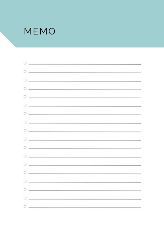 Printable Memo Page - Etsy