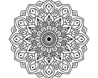 複雑なデザインの塗り絵