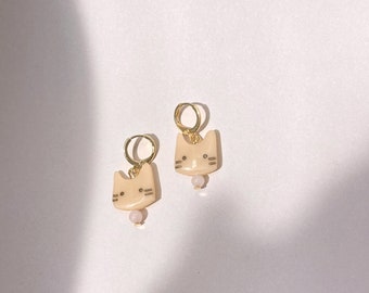 Orange Tabby Cat Cute Earring | Polymer Clay Earrings