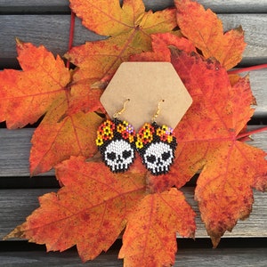 Day of the death, catrinas, skulls (beaded earrings)