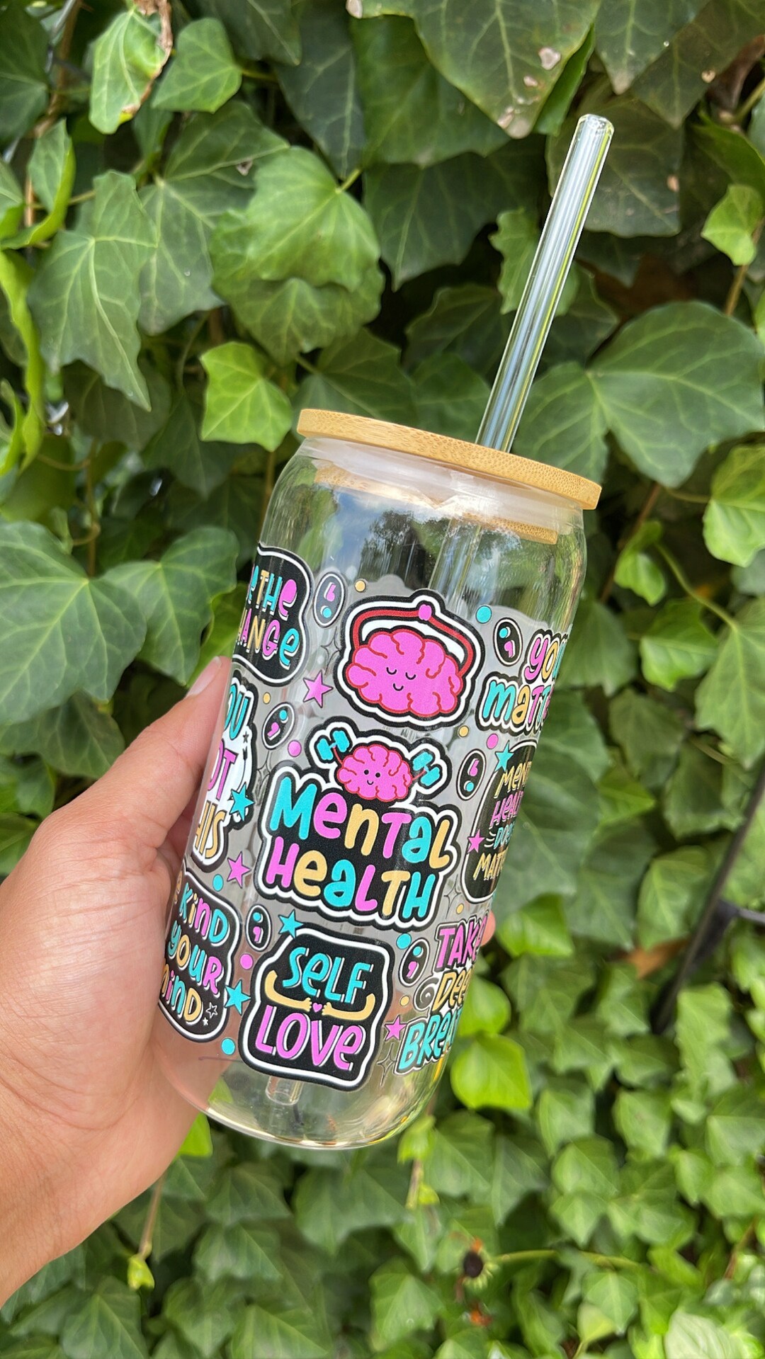 16oz Mental Health Libby Glass Mental Health Decor Mental Etsy