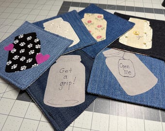 Upcycled Denim JAR OPENERS