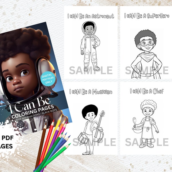 Boys Coloring Pages | African American Boy Coloring Page | Kids Inspiration Coloring Pages | Printable PDF | Printable Coloring Pages