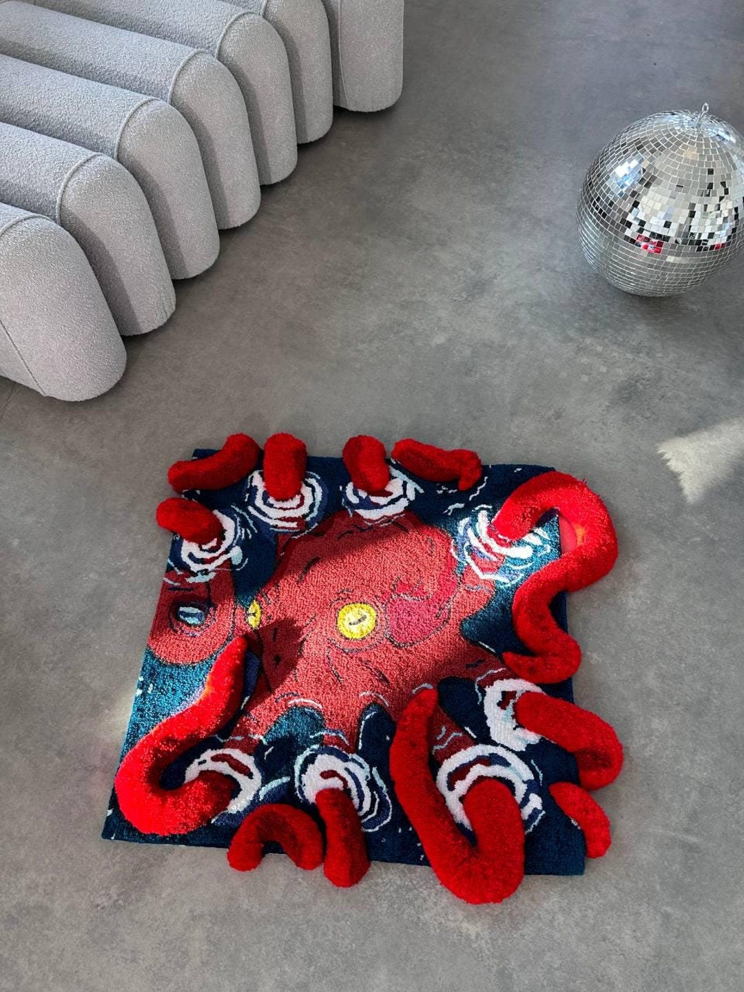 Octopus Rug, Sea Nature Rug, Animal Rug, Handmade Tufted Custom Rug, 3D ...