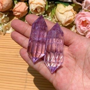 Amethyst Vogel Crystal: 12-Sided Double-Terminated Healing Decor (5.5cm), Halloween gift