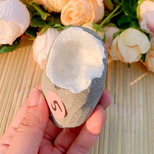 Apophyllite with Stillbite Geode: Natural Healing Crystal Stone Decor, Halloween gift