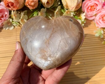 高品質 ピーチサンムーンストーンハート♡No.2237 現在、この商品の