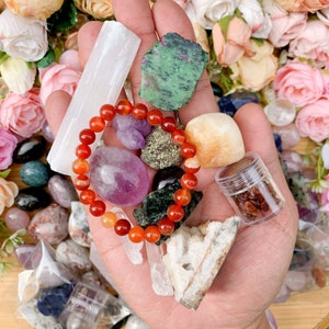Mystery Crystal Box: Lucky Gemstone Scoop, Mineral Specimens, Halloween gift