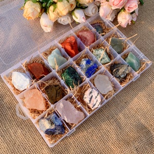 Raw Crystal Box Mystery Crystal Box Surprise Specimens Crystal Box Mystery Crystal Gift Mineral Specimen Box Gifts for kids Home Decor