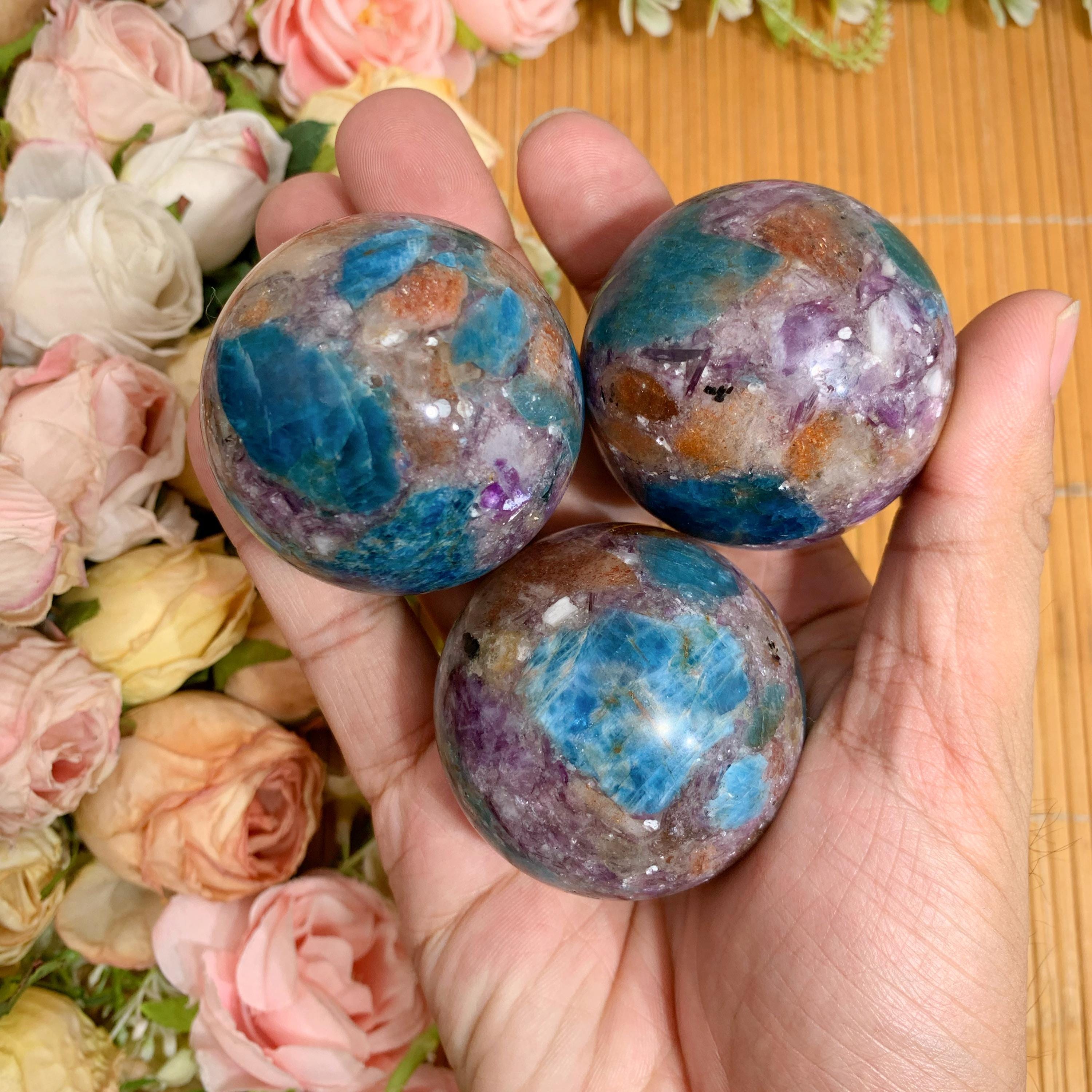 ブルーアパタイト スフィア06◇Blue apatite◇ 天然石