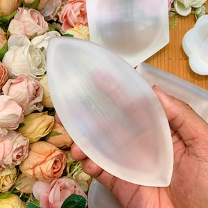 Selenit Ladeschale: Kristallreinigung & Schmuckhalter, Weihnachtsgeschenk