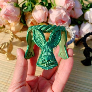 Rabbit Crystal Ball Holder: Alloy Sphere Base (35MM+), Halloween gift