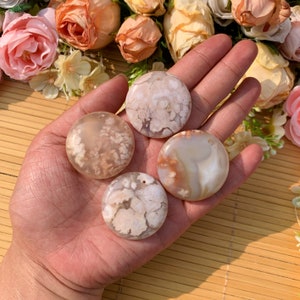 Polierter Blumen Achat Kristall Anhänger: Heilender Chakra Stein, Weihnachtsgeschenk