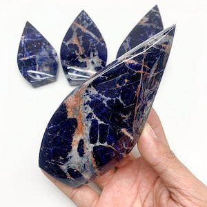 Handmade Blue Sodalite Tear Drop: Elegant Crystal Home Decor, Halloween gift