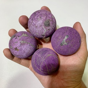 5CM Purpurite Sphere: Shiny Purple Gemstone for Spiritual Healing, Halloween gift