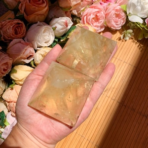 Rainbow Citrine Pyramid: 2&quot;+ Spiritual Healing Crystal Gift, Halloween gift