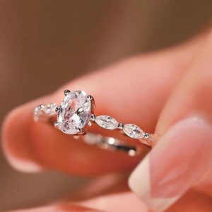 Engagement Ring | Diamond Wedding Ring | Oval Diamond Cut | Wedding Ring for Her | Gift for Her | Promise Ring