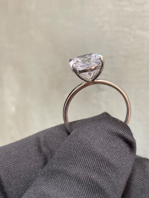 10kgold Engagement Ring Diamondwedding Ring cushion Diamond Cut 