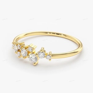 Silber Verlobungsring Den ganzen Tag tragen Diamant Ring Solitär Verlobungsring Geschenk für Sie Multi Stein Ring Bild 8