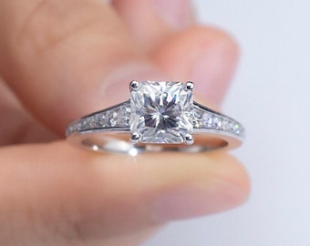 10K Gold Ring |Princess Diamond Ring |Engagement Ring | Moissanite Engagement Ring |WeddingRing| Anniversary Ring| Moissanite Wedding Ring