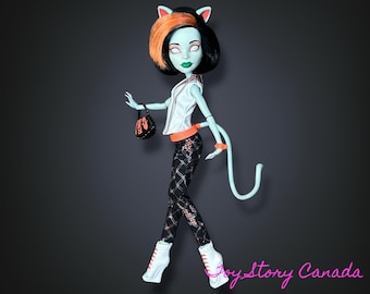 Scarah Scremes ~ Freaky Fusion, Fusionsinspirierte Ghouls ~ Monster High Puppe, KOMPLETT! (Kein Kleberaustritt)