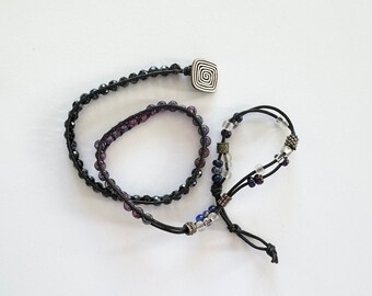 22-inch wikkelarmband met kralen en touwtjes