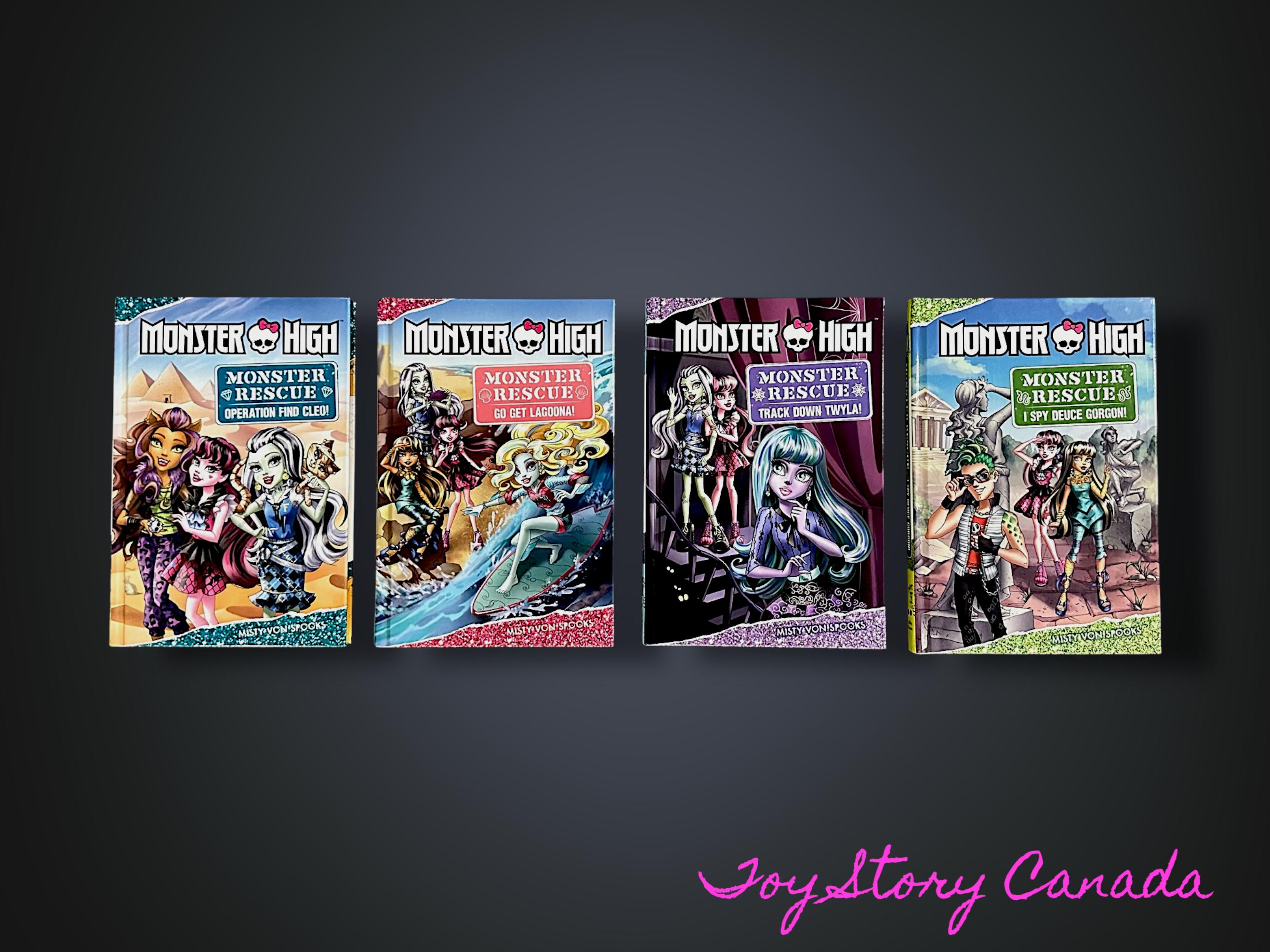 Monster High Hardcover Books ~ Monster Rescue Books, FULL SET! B4