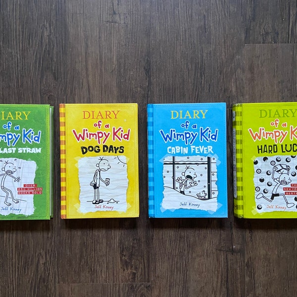 Diary of a Wimpy Kid ~ LOT of 4 Hardcover Books, Like New!