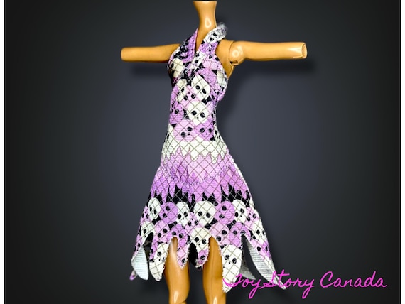 Monster High Create A Monster ~ Ghost ~ Purple Cream Halter Dress - Etsy  Sweden