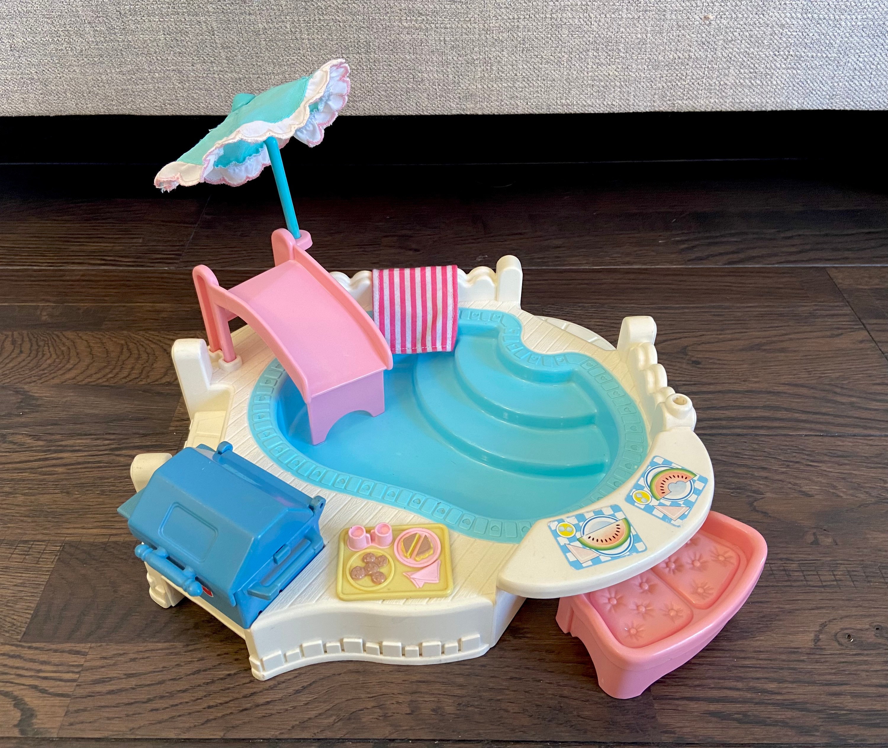 Fisher Price Dream Dollhouse Swimming Pool Barbecue Set Complete Etsy Australia