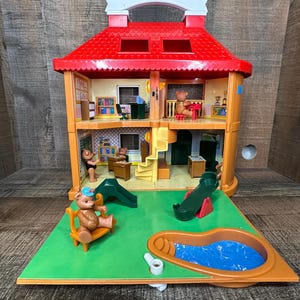 Miniatuurschoolgebouw Blue Box ~ Berenfamilie en accessoires