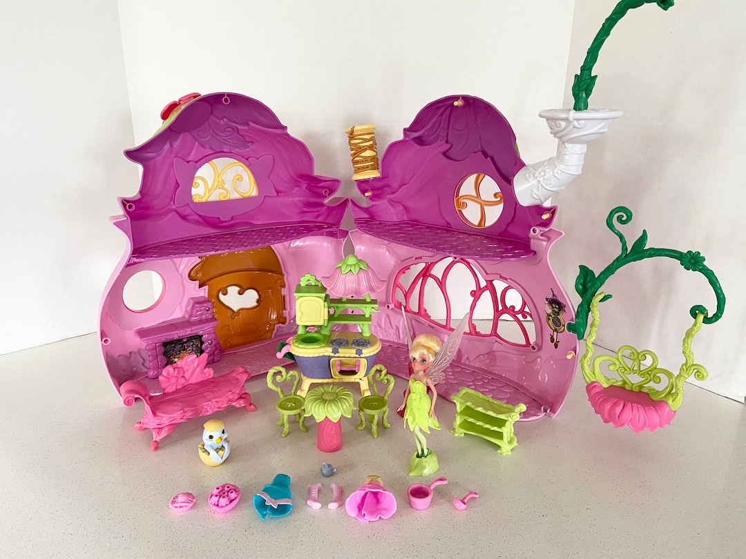 Disney Fairies Tinks Pixie Cottage LOTS of ACCESSORIES Etsy