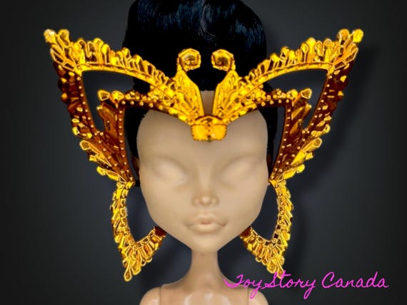Monster High Luna Mothews ~ Boo York Gala Ghoulfriends ~ Gold Crystal Headpiece, B9
