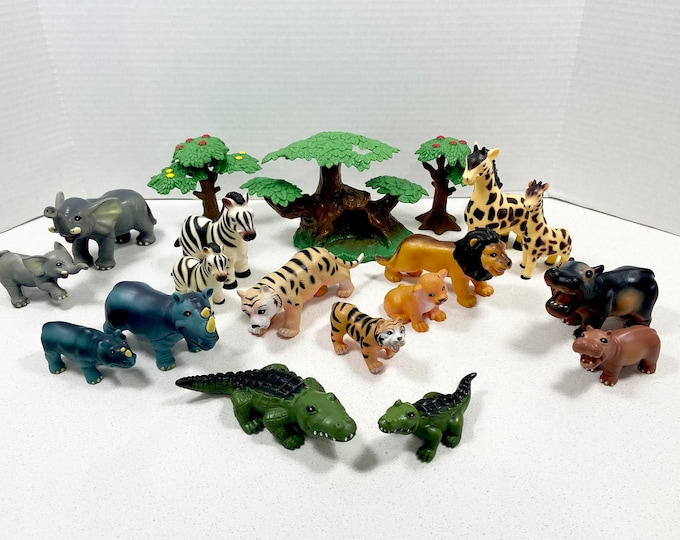 Animal Mother & Baby Safari Playset COMPLETE Etsy