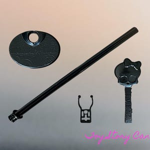 Monster High Doll Stand + Brush ~ Black, Female Clip