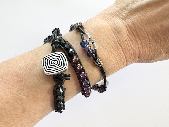 22” Bead & String Wrap Bracelet - image 4