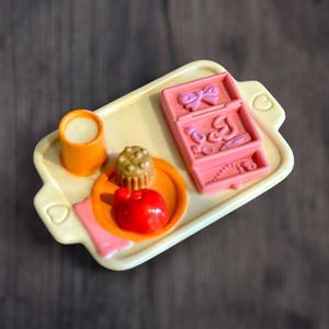 Fisher Price Loving Family ~ Dollhouse Serving Tray with Food