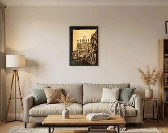 Handmade Linocut Wall Art Print | Indian Heritage Block Print Poster, Hand-Pulled Home Decor
