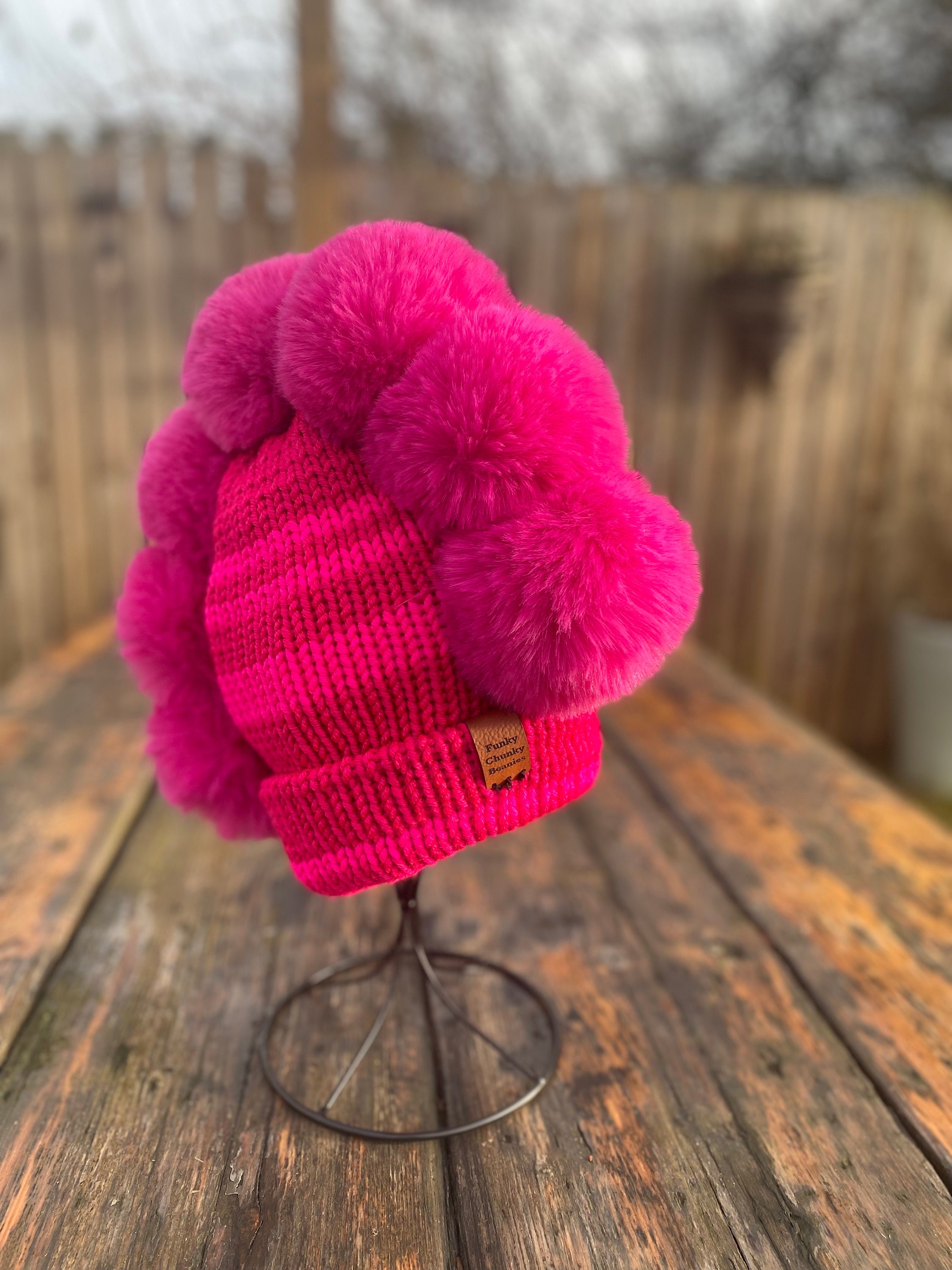 Magenta Beanie Hat Etsy UK