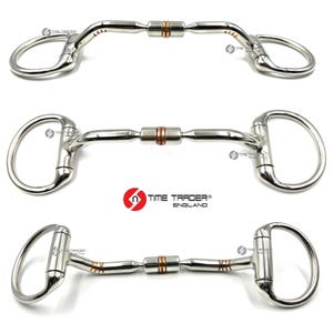 Pony Eggbutt Snaffle Horse Bit Copper Roller and Inlay 3.5&quot; - 5.5&quot; ALL SIZES UK Stock