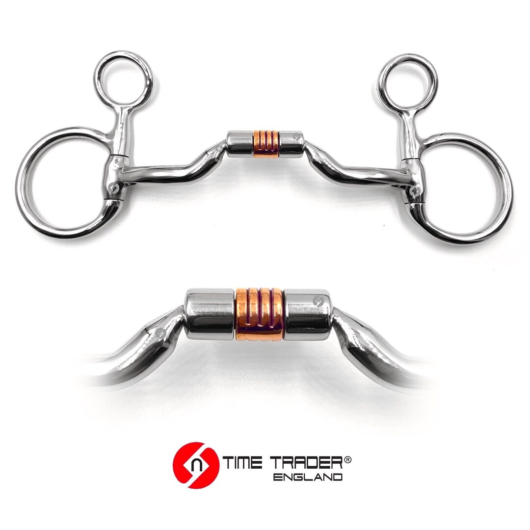 thumbnail image 2 of 5.5" Shires Hanging Cheek Copper Lozenge Snaffle Bit B484 – The Bit Doctor 2 of 13